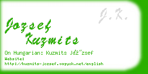 jozsef kuzmits business card